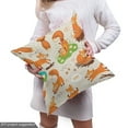thumbnail image 4 of Ambesonne Yoga Fabric by the Yard Upholstery, Stretching Fox East, 2 Yards, Multicolor, 4 of 4