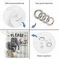 thumbnail image 5 of Toilet Elephant Waterproof Fabric Shower Curtain,Funny Animal Sunflower Oil Painting Waterproof Fabric Shower Curtain for Bathroom Curtains Bathtubs Hotel Shower Curtains with 12 Hooks Stall 48x72in, 5 of 8