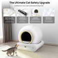 thumbnail image 5 of Self Cleaning Litter Box, 2025 Upgraded Automatic Cat Litter Box with Multiple Cleaning Tools, 68L+9L Large Capacity Litter Box Robot, Suitable for Multiple Cats, APP Control (Yellow), 5 of 10