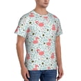 thumbnail image 2 of Vsdgher Cute Flamingo Print Men's Dry Fit Mesh Athletic Shirts Moisture Wicking Tennis T-Shirt Tops, 2 of 9
