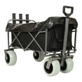 thumbnail image 6 of Fishing Cart with Rod Holders ,Beach Wagon with Big Wheels for Sand 500lbs capacity - All Terrain Steel Frame Utility Cart with 9" Pneumatic Tires,strap with multiuse bag ,black, 6 of 26