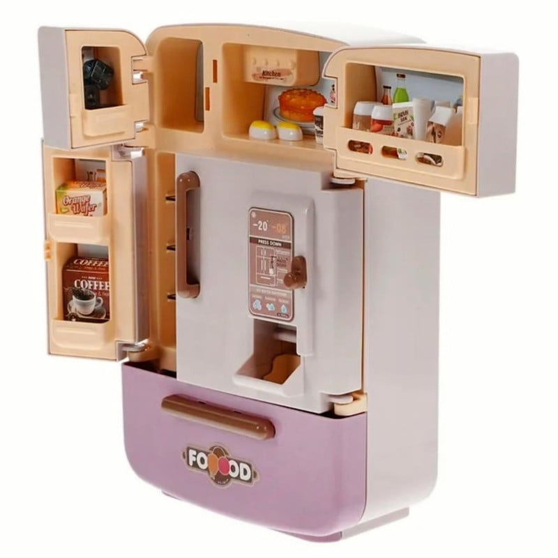 Valessati Kids Kitchen Fridge Play Set with Lights and Sounds