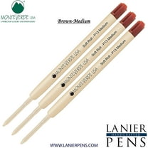 Lanier Combo Pack - 3 Pack - Monteverde SoftRoll Ballpoint P13 Paste Ink Refill Compatible with most Parker Style Ballpoint Pens - Brown (Medium Tip 0.7mm)
