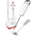 thumbnail image 1 of Kitchen Mama Electric Milk Frother Handheld - Mini Drink Mixer & Cold Foam Maker, Frother Wand for Coffee, Cappuccino, Lattes, Protein Powder Drinks, Matcha, Battery Operated by Silkwhisk (Metal Grey), 1 of 6