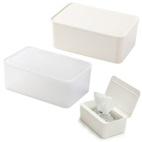 Viflosae Wet Wipes Storage Box Desk Dispenser Plastic Fresh Container Portable Baby Wipes Case Lid Holder Nursery Home Bathroom Office Convenient Tissue Organizer