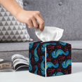 thumbnail image 6 of Rocae Blue Seahorse for High-grade Leather Tissue Box, Exquisite Fashionable Design, Office Tissue Box, Waterproof Family Tissue Box, 6 of 8