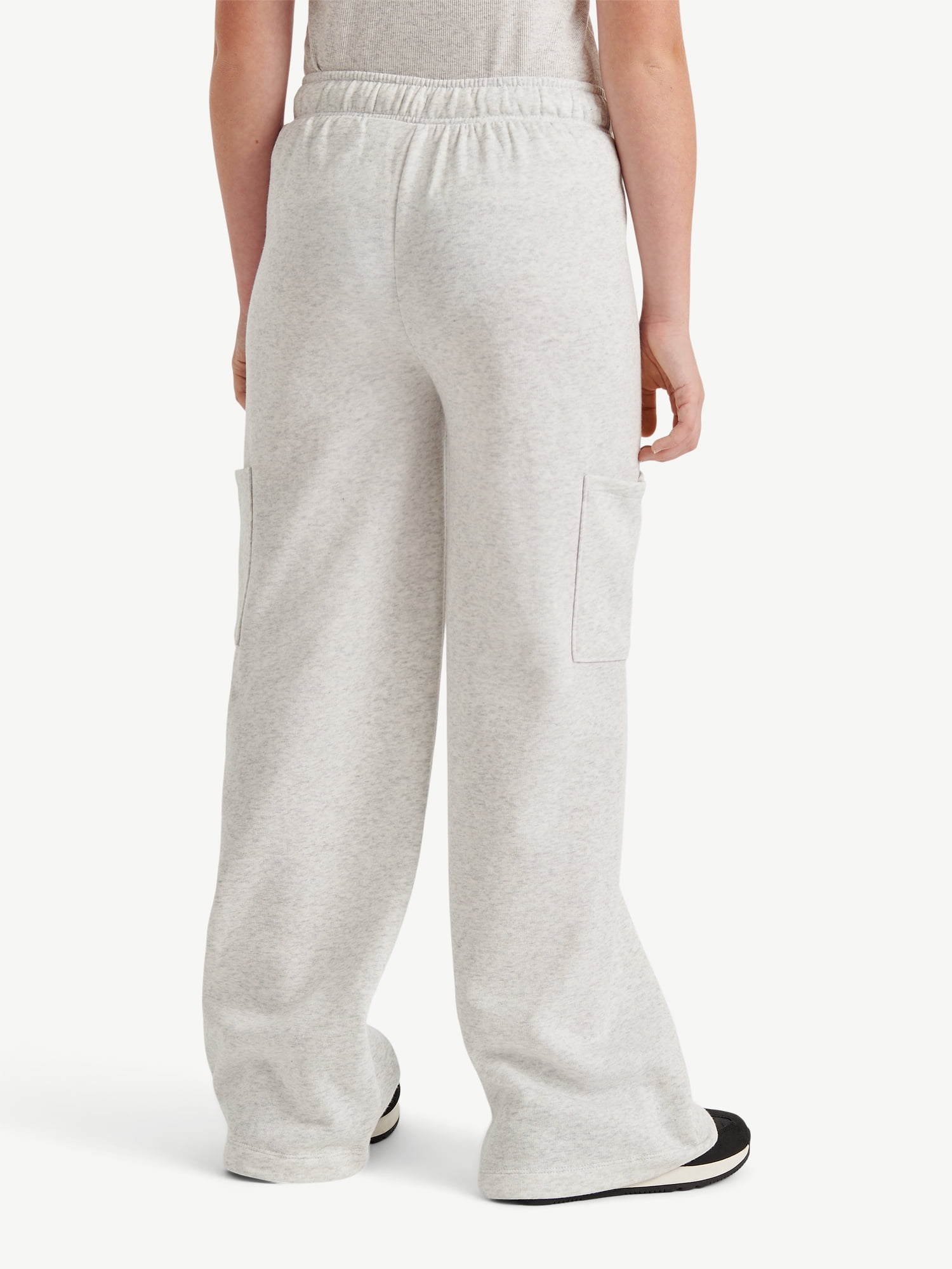 Justice Girls Fleece Cargo Wide Leg Pants, Sizes XS - XLP