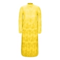 thumbnail image 4 of ZHOUCHANKIDS Women's Lace Top Short Front and Long Back Elegant Shirt Long Sleeve Asymmetrical High Low Dress Cover-Up Yellow XXXL, 4 of 5