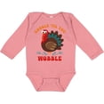 thumbnail image 3 of Inktastic Gobble Wobble Turkey Boys or Girls Long Sleeve Baby Bodysuit, 3 of 5