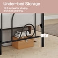 thumbnail image 7 of Pillfn Full Size Four-Poster Metal Canopy Bed Frame with Headboard and Footboard Sturdy Slatted Structure, Black, 7 of 7