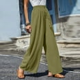 thumbnail image 4 of WCMZJ Womens Pants High Split Snap Button Casual Wide Leg Pant Solid Color Running Athletic Lounge Yoga Sweatpants, 4 of 6