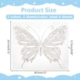 thumbnail image 2 of 4 Sheets Glitter Hotfix Rhinestone Butterfly Applique 2 Colors Butterfly Iron on Crystal Decals Bling Rhinestone Stickers Sparkle Glass Hotfix Patches for Clothing Crafts Costumes Decoration for DIY, 2 of 9