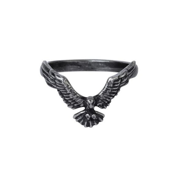 Alchemy Gothic R232L 0.98 in. Ravenette Ring - Size 6