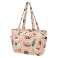 thumbnail image 2 of FORMRS Tote Bag for Women Quilted Large Capacity Travel Work Carry On Shoulder Handbag, Beige Christmas Snowman, 2 of 7