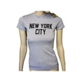 thumbnail image 2 of Ladies New York City T-Shirt Gray Black NYC Tee Womens, 2 of 2