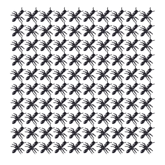 100 Pack Plastic Ant Halloween Decoration Set Mini Insect Props for Party Decor Table Scatter Trick Props Indoor Outdoor