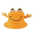 thumbnail image 1 of 3D Cartoon Crab Spring Solid Color Bucket Caps Girls Fisherman Hat (Yellow), 1 of 3