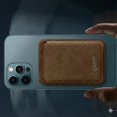 thumbnail image 4 of Cartera Wallet Alcantara Gamuza Suave Para Iphone Magsafe Café., 4 of 4