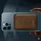 thumbnail image 4 of Cartera Wallet Alcantara Gamuza Suave Para Iphone Magsafe Café., 4 of 4