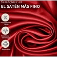 thumbnail image 4 of Juego De Sábanas Matrimonial De Satín Lujosas Modelo Rojo, 4 of 4