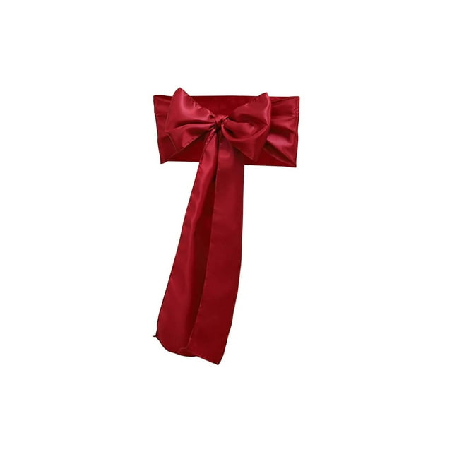 Decoraciones de Boda para Mesas - Silla de Satén Rojo con Tira de Mantel, Decoraciones de la Silla de Banquete Reutilizables para la Celebración