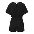 thumbnail image 5 of Rompers for Women Sexy Casual Short Jumpsuit for Women Keyhole Back Short Sleeve Jumpsuits and Rompers Lounge Shorts, 5 of 7