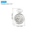 thumbnail image 2 of Uxcell 0.67x0.43" Zinc Alloy Watch Clock Charm Pendant Pocket Watch Charm, 20Pcs, Silver Tone, 2 of 6