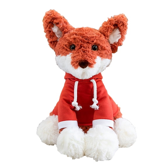 23Cm Creative Dress-Up Plush Animal Toy, Cute Soft Stuffed Fox For Children's Companionship, Safe Hypoallergenic Material With Reinforced Stitching And Intricate Embroidery One Size