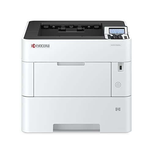 Impresora láser monocromática KYOCERA ECOSYS PA5000x, 52 ppm, 600 x 600 dpi y hasta 1200 dpi finos, bandeja para 600 hojas, MPT para 100 hojas, dúplex, LCD de 5 líneas con panel de teclas, Gigabit Eth