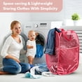 thumbnail image 7 of Miaocao Pop Up Laundry Hamper, 70L Collapsible Mesh Laundry Basket with Side Pocket, Foldable Dirty Clothes Hamper with Sturdy Reinforced Handles for Home Dorm Bedroom Travel Bathroom Storage, Black, 7 of 7