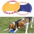 thumbnail image 4 of Jinsinto 3 Pack Pet Frisbees, Cotton Rope Frisbee, Colorful Non-Toxic Bite-Resistant Cotton Rope Frisbee for Training, Playing, Outdoor, Indoor (Random Color), 4 of 5