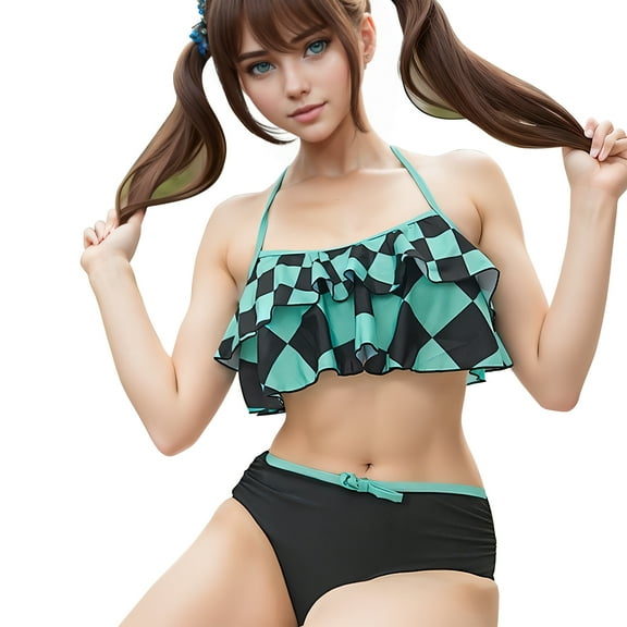 Women's Bikini Swimsuit Anime Style Bathing Suit Cartoon Swimwear