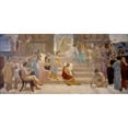 thumbnail image 2 of Alberto Fuster 14x9 Gold Ornate Wood Frame and Double Matted Museum Art Print Titled - Aphotheosis of Peace (1903), 2 of 4