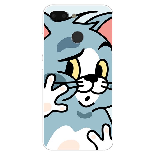 2 En 1 Caso Redmi 6 Con Vidrio Templado Curvado De Cerámica Protector De Pantalla Gato Y Doraemon Diseño