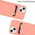 thumbnail image 2 of for Silicone Wallet Case iPhone 12 Pro Max Case with Card HolderShock-Absorbing，Never Broke Soft Slim Wallet Case Holder Compatible with for Women and Men-Orange Red, 2 of 12