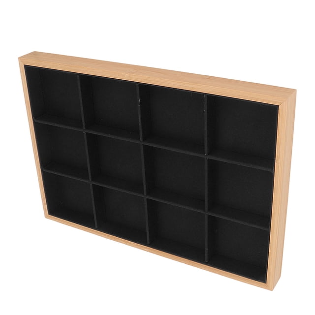 Cajón de la Banda de Joyería de Almacenamiento, 12 BANDEJA DE JOYERÍA DE CUADRÍCULA 12 BANDEJA DE JOYERÍA DE CUADRÍCULA