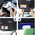 thumbnail image 4 of Caja de toallas de papel para visera de coche Cajón de papel de coche Juego de cajones de papel de coche Taladro completo para mujer decoración interior de coche (azul), 4 of 5