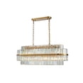 thumbnail image 2 of W39 in 2-Tier 7-Light Rectangular Contemporary Glam Crystal Chandelier in Antique Gold Modern Classic Dimmable Chandeliers for Dining Room Kitchen Island, 2 of 8