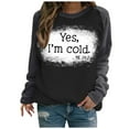 thumbnail image 2 of 2023 Chandail en Molleton Mode pour Femmes 50 % de Réduction Liquidation T-shirt Imprimé Manches Longues Blouse Col Rond Hauts Décontractés Chandail en Molleton, 2 of 5