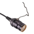 thumbnail image 1 of E27 Lamp Socket Vintage Pendant Light Holder With Pull Chain Switch Lamp Base Ceiling Mounted - Retro Pendant Lamp Holder, 1 of 8