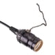 thumbnail image 3 of Portalámparas colgante vintage E27 con interruptor de cadena de tracción, base de lámpara montada en el techo (negro), 3 of 8