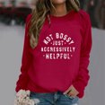 thumbnail image 2 of Women'S Sweatshirt Womens Long Sleeve Sweatshirt Pullover Sweatshirt Womens Crewneck Sweatshirt Fall Essentials Women Clothing Women'S Fashion, 2 of 4