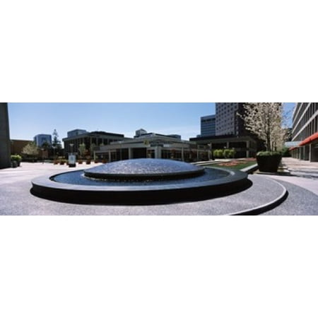 San Jose Christmas In The Park Fountain in a park Plaza De Cesar Chavez Downtown San Jose San Jose Santa Clara County California USA Poster Print ()