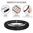 thumbnail image 5 of Uemuo Black Marble Texture Abstract Printed Car Elastic Steering Wheel Cover - Universal Car Accessory for Diverse Cars Anti-Slip, and Comfortable- 15", 5 of 8
