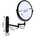 thumbnail image 6 of Makeup Vanity Mirror,Two-Sided Wall Mounted Beauty Mirror 3X Magnification Bathroom Mirror 360°Swivel Extendable Cosmetic Mirror,Black, 6 of 6