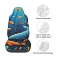 thumbnail image 4 of Wukai Whimsical Underwater Fantasy Full Set Car Seat Covers with Soft Padding Universal Auto Front Seats Protector and Cushion Mat, 4 of 5