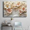 thumbnail image 4 of Mudket Pink White Cherry Blossom with Gold Branches Canvas Wall Art, Framed Floral Print, Ready to Hang Wall Decor for Bedroom Living Room, Luxury Artwork - 12"L x 8"W, 4 of 10