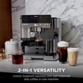 thumbnail image 2 of Ninja Luxe Café Premier Espresso Machine & Drip Coffee Maker, Rapid Cold Brew, Integrated Grinder, Assisted Tamper, Hands-Free Frother for Cappuccinos, Dairy or Non-Dairy, ES600 Stainless Steel, 2 of 8