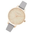 thumbnail image 3 of Olivia Burton OB16GD45 Rose Gold Glitter Dial Grey Lilac Leather Strap Ladies Watch, 3 of 4