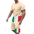 thumbnail image 6 of Afdoent Men's 2 Piece Short Set Mens 2 Piece Sports Jogging Suit Comfortable Sports Men's Short Sleeved T Shirt + Shorts Beach Clothes Classic, 6 of 6